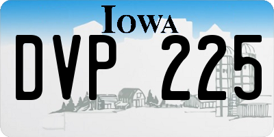 IA license plate DVP225