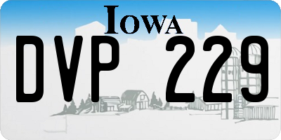 IA license plate DVP229