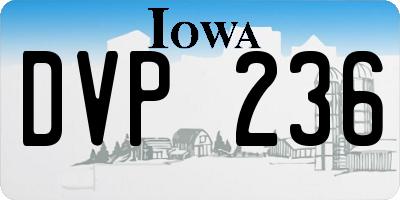 IA license plate DVP236