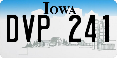 IA license plate DVP241