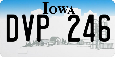 IA license plate DVP246