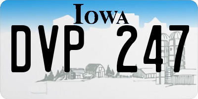 IA license plate DVP247