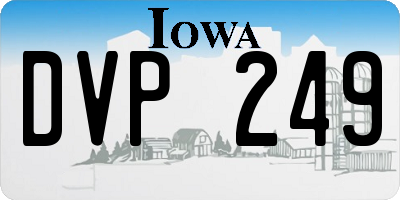 IA license plate DVP249