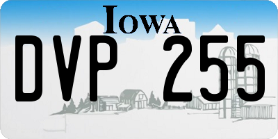 IA license plate DVP255