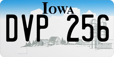 IA license plate DVP256