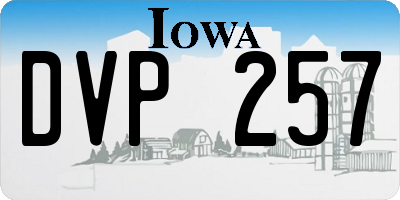 IA license plate DVP257