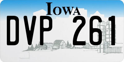 IA license plate DVP261