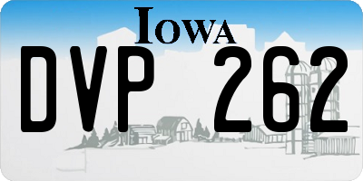 IA license plate DVP262