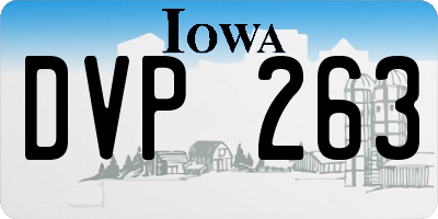 IA license plate DVP263