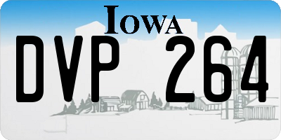 IA license plate DVP264