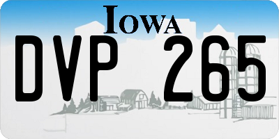 IA license plate DVP265