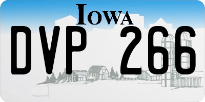 IA license plate DVP266