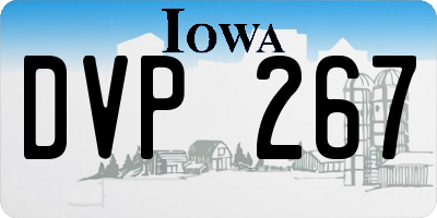 IA license plate DVP267
