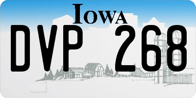 IA license plate DVP268