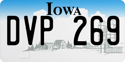 IA license plate DVP269