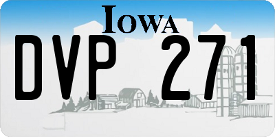 IA license plate DVP271