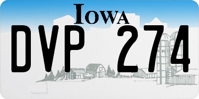 IA license plate DVP274