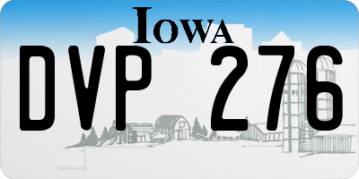 IA license plate DVP276