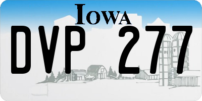 IA license plate DVP277