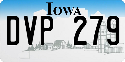 IA license plate DVP279