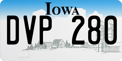 IA license plate DVP280