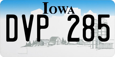 IA license plate DVP285