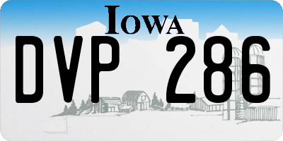IA license plate DVP286