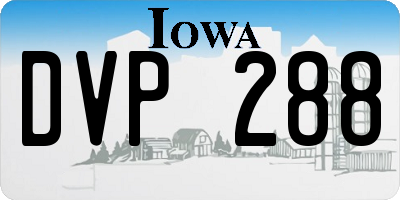 IA license plate DVP288