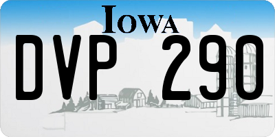 IA license plate DVP290