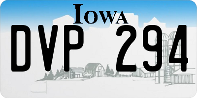 IA license plate DVP294