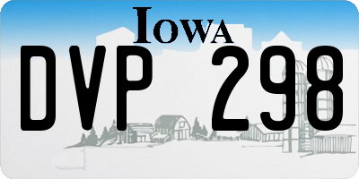 IA license plate DVP298
