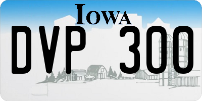 IA license plate DVP300