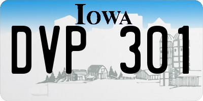 IA license plate DVP301