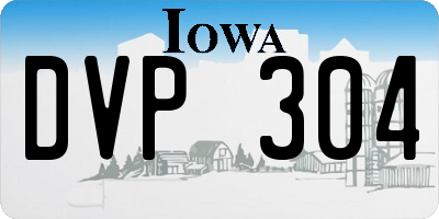 IA license plate DVP304