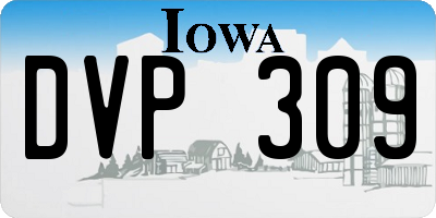 IA license plate DVP309