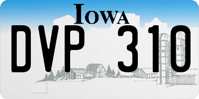 IA license plate DVP310