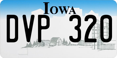 IA license plate DVP320