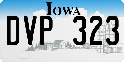 IA license plate DVP323