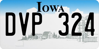 IA license plate DVP324