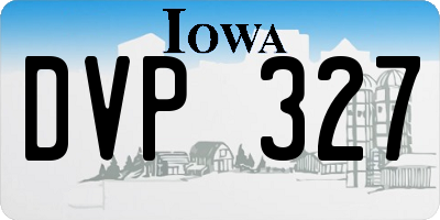 IA license plate DVP327