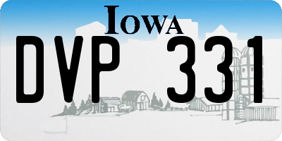 IA license plate DVP331
