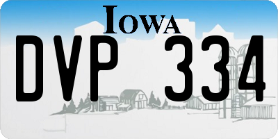 IA license plate DVP334