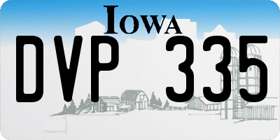 IA license plate DVP335