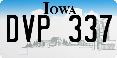 IA license plate DVP337