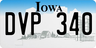 IA license plate DVP340
