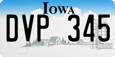 IA license plate DVP345