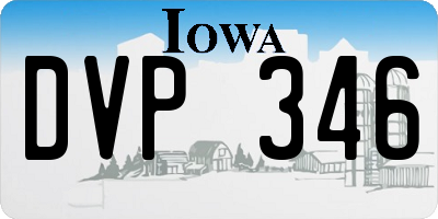 IA license plate DVP346