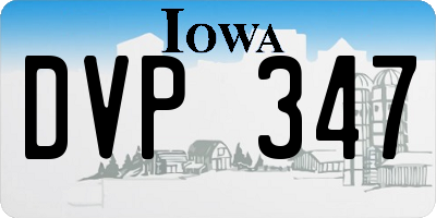 IA license plate DVP347