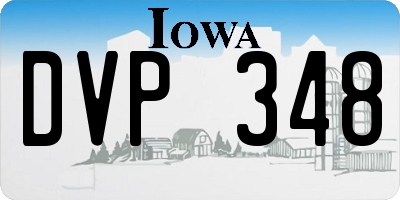 IA license plate DVP348