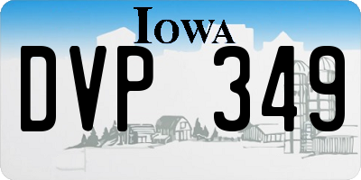 IA license plate DVP349